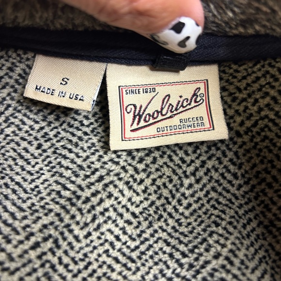 VTG Woolrich USA Gray Polyester belted jacket Women’s size Small SKU C1 - Picture 3 of 6